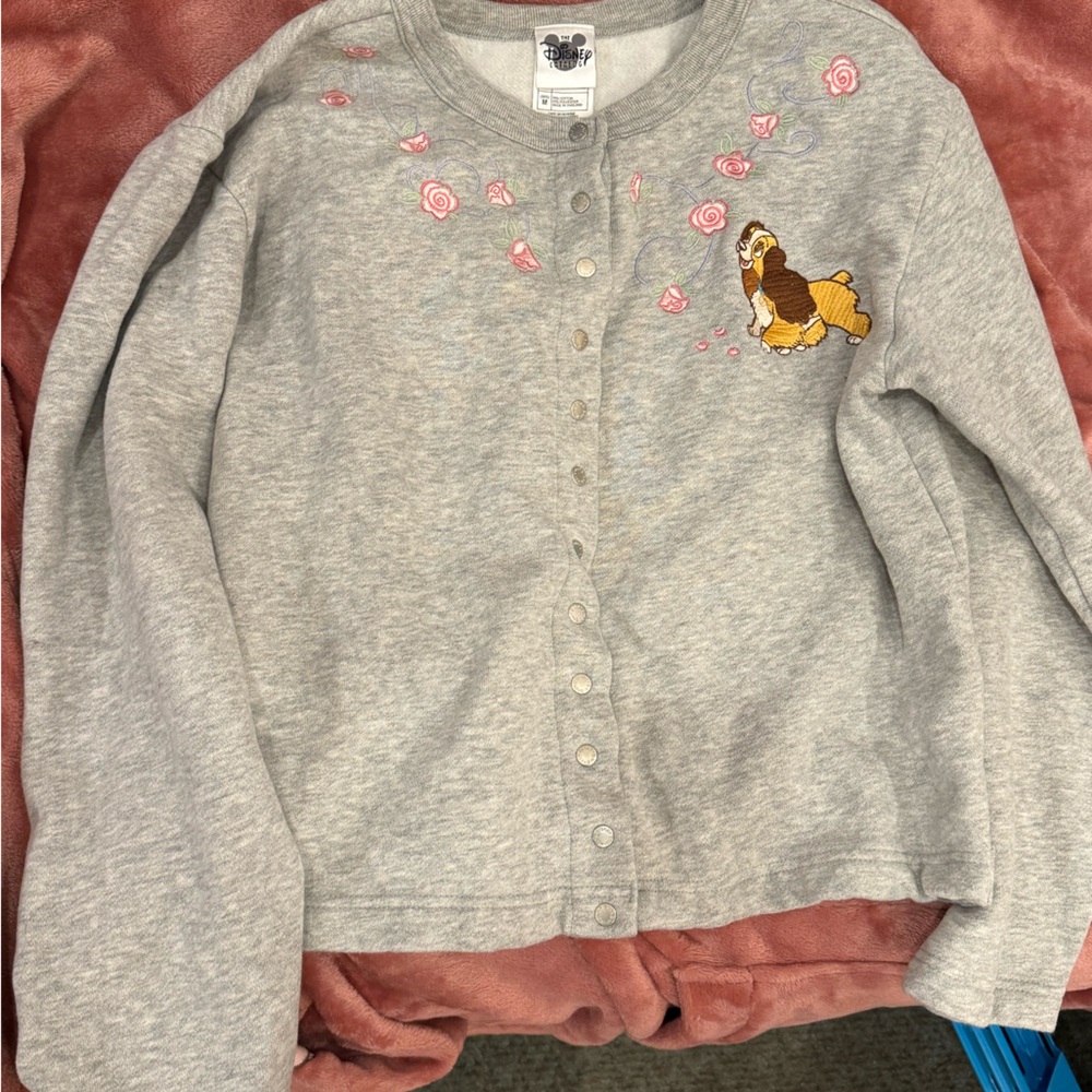 Vintage Disney Catalog 90’s woman’s Lady and the Tramp embroidered cardigan sz M